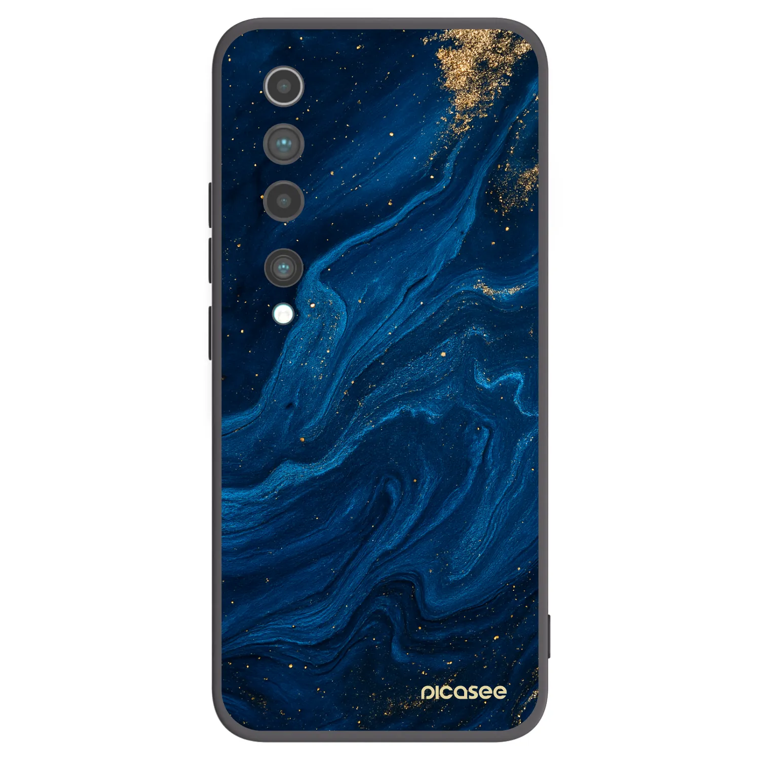 Picasee Xiaomi Mi 10 Hülle - Schwarzes Silikon - Blue