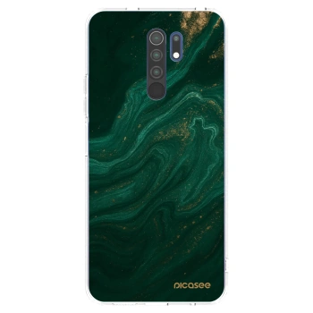 Picasee Xiaomi Redmi 9 Hülle - Transparentes Silikon - Green