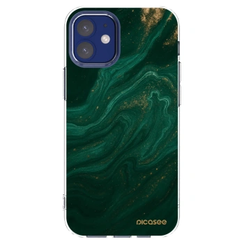Picasee Apple iPhone 12 mini Hülle - Transparentes Silikon - Green