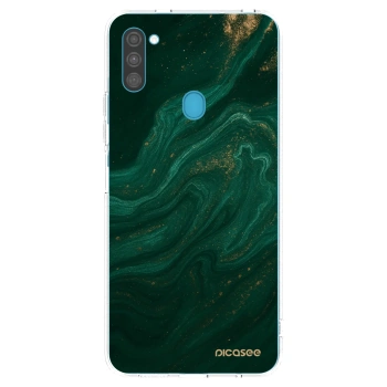 Picasee Samsung Galaxy M11 Hülle - Transparentes Silikon - Green