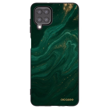 Picasee Samsung Galaxy A12 A125F Hülle - Schwarzes Silikon - Green