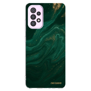 Picasee Samsung Galaxy A32 5G A326B Hülle - Transparentes Silikon - Green