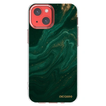 Picasee Apple iPhone 13 mini Hülle - Transparentes Silikon - Green