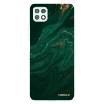 Picasee Samsung Galaxy A22 A226B 5G Hülle - Transparentes Silikon - Green