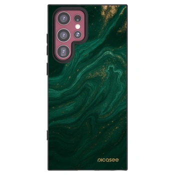 Picasee Samsung Galaxy S22 Ultra 5G Hülle - Schwarzes Silikon - Green