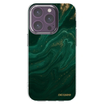 Picasee Apple iPhone 14 Pro Hülle - Transparentes Silikon - Green