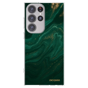 Picasee Samsung Galaxy S23 Ultra 5G Hülle - Transparentes Silikon - Green