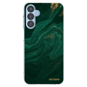 Picasee Samsung Galaxy A15 A156B 5G Hülle - Transparentes Silikon - Green