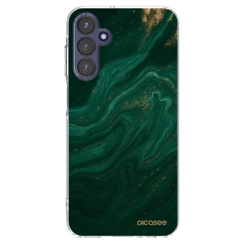 Picasee Samsung Galaxy A15 A155F 4G Hülle - Transparentes Silikon - Green