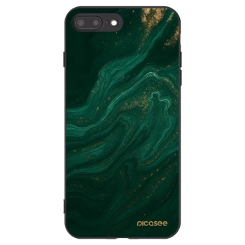 Picasee Apple iPhone 8 Plus Hülle - Schwarzes Silikon - Green