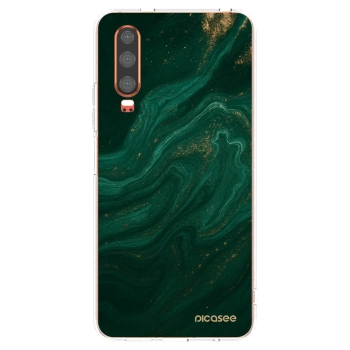 Picasee Huawei P30 Hülle - Transparentes Silikon - Green