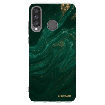 Picasee Huawei P30 Lite Hülle - Transparentes Silikon - Green