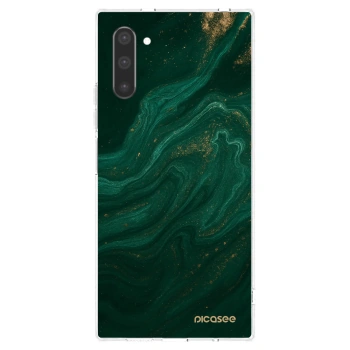Picasee Samsung Galaxy Note 10 N970F Hülle - Transparentes Silikon - Green
