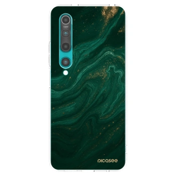 Picasee Xiaomi Mi 10 Hülle - Transparentes Silikon - Green