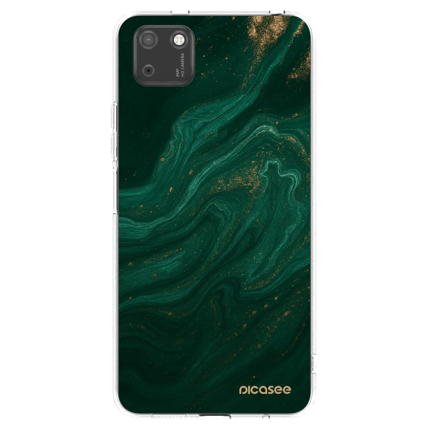 Picasee Huawei Y5P Hülle - Transparentes Silikon - Green