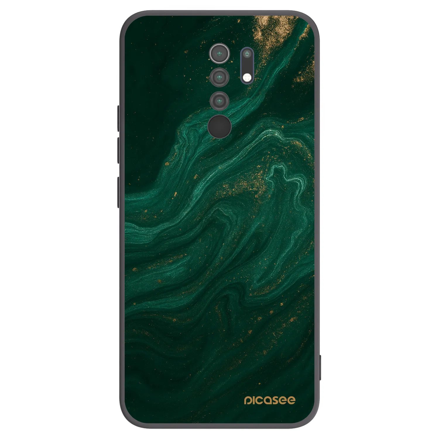 Picasee Xiaomi Redmi 9 Hülle - Schwarzes Silikon - Green