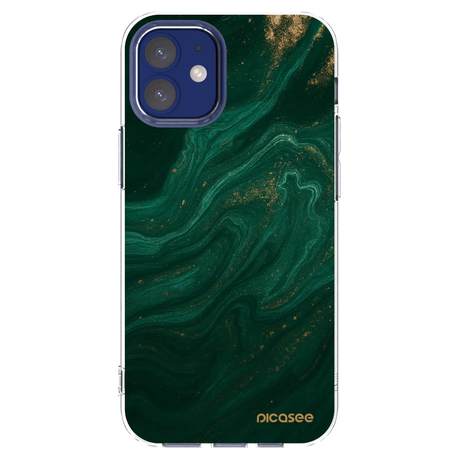 Picasee Apple iPhone 12 mini Hülle - Transparentes Silikon - Green