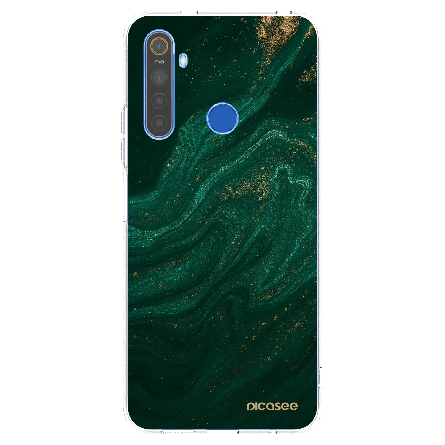 Picasee Realme 5 Hülle - Transparentes Silikon - Green