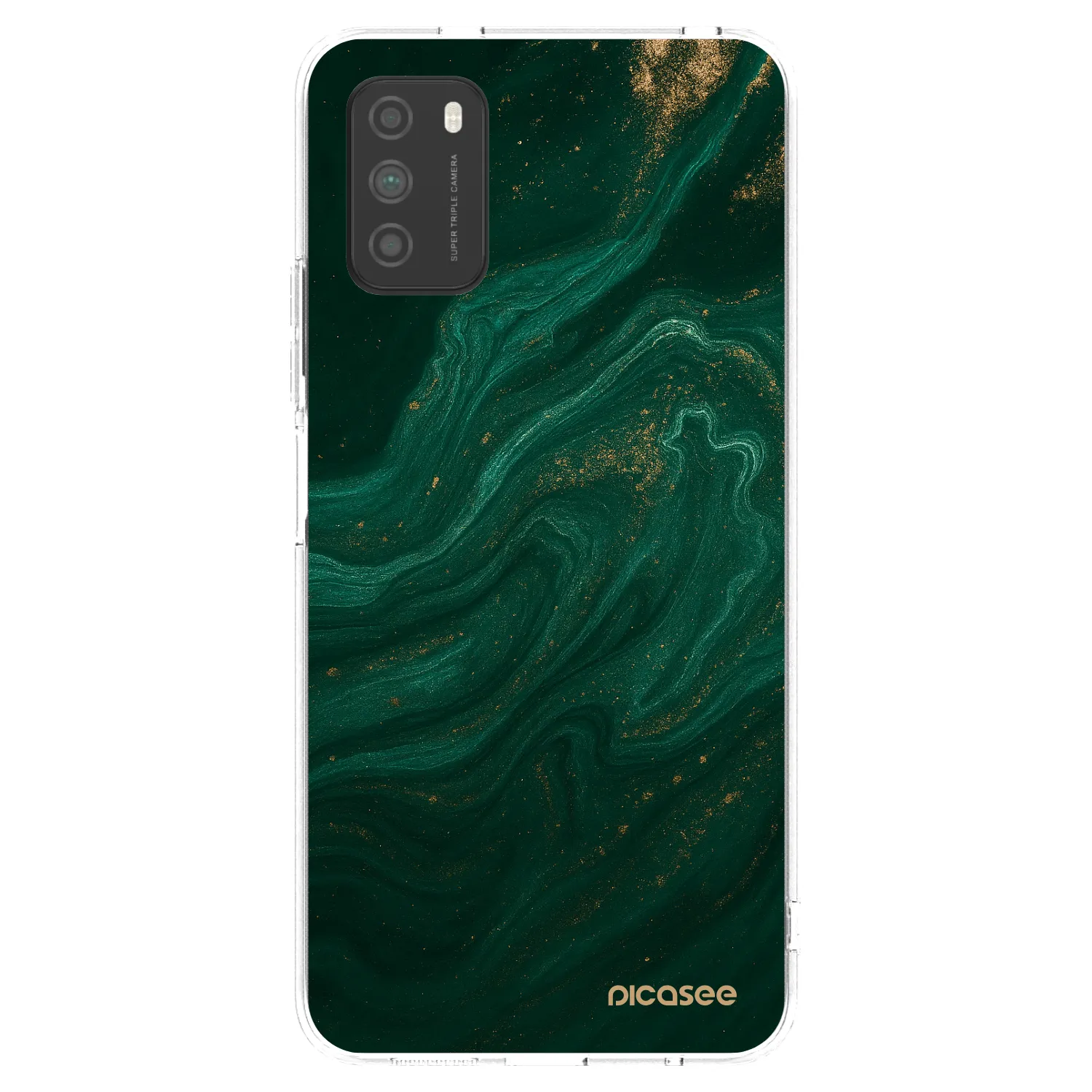 Picasee Xiaomi Poco M3 Hülle - Transparentes Silikon - Green