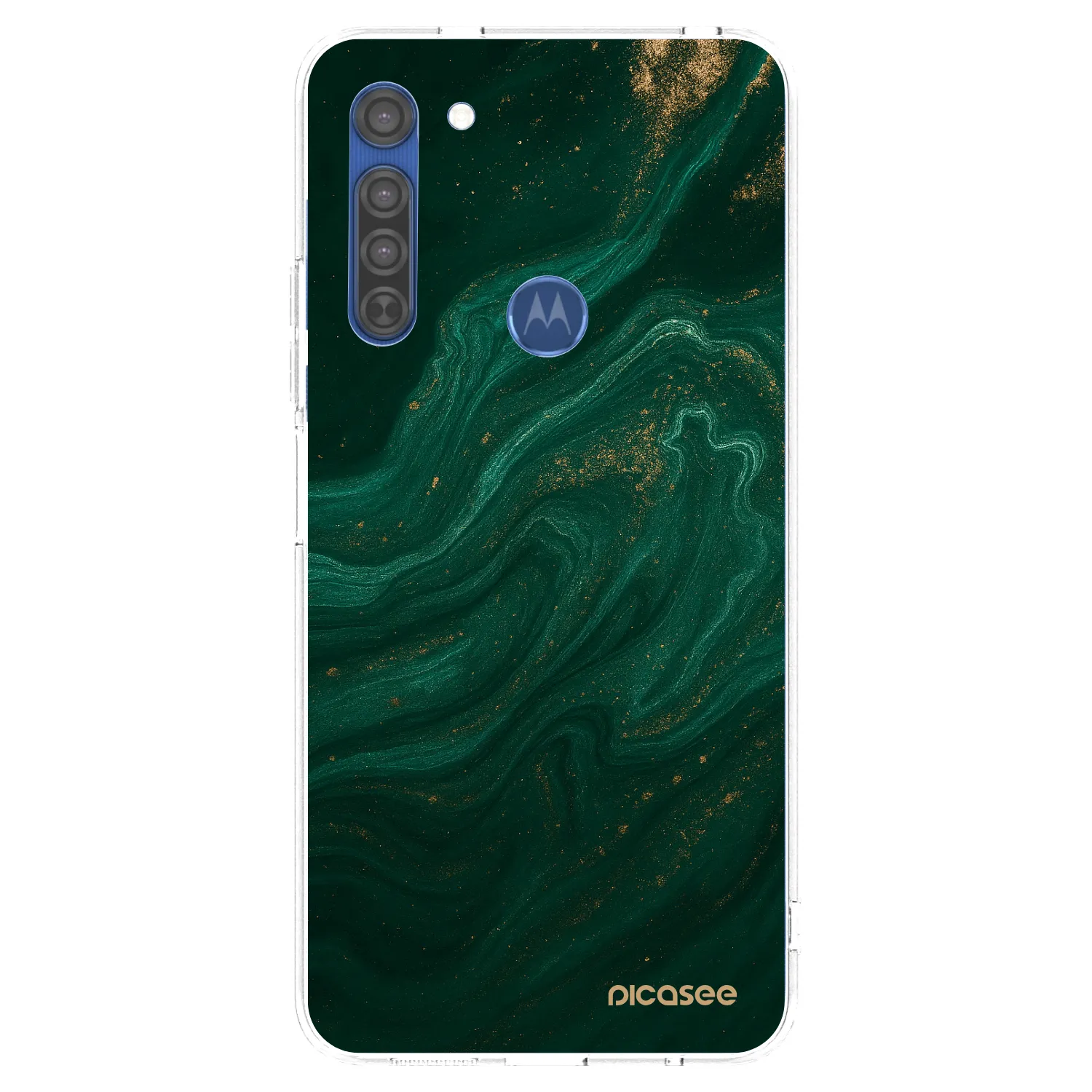 Picasee Motorola Moto G8 Hülle - Transparentes Silikon - Green