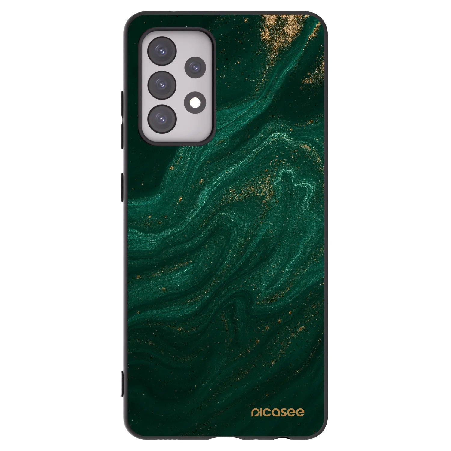 Picasee Samsung Galaxy A52 5G A525F Hülle - Schwarzes Silikon - Green