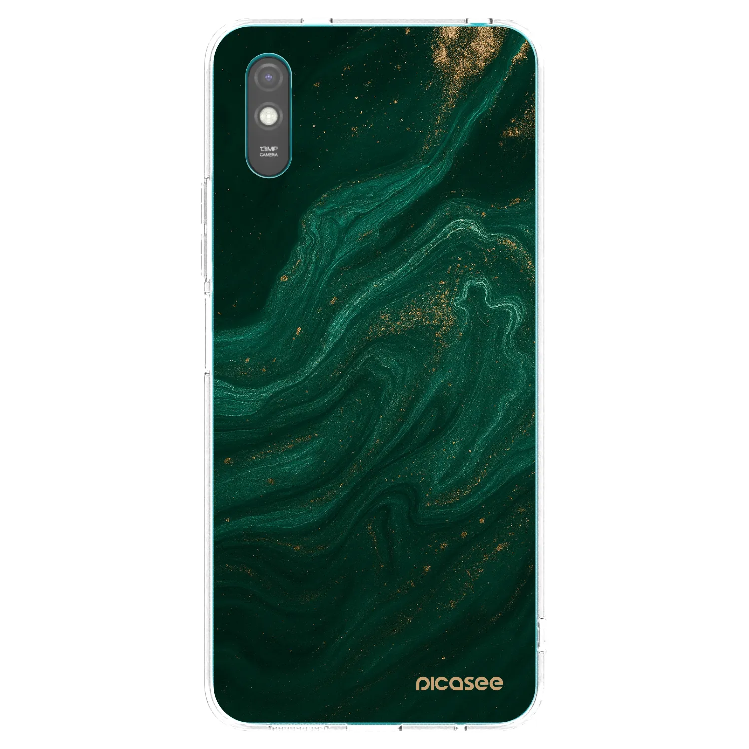 Picasee Xiaomi Redmi 9AT Hülle - Transparentes Silikon - Green
