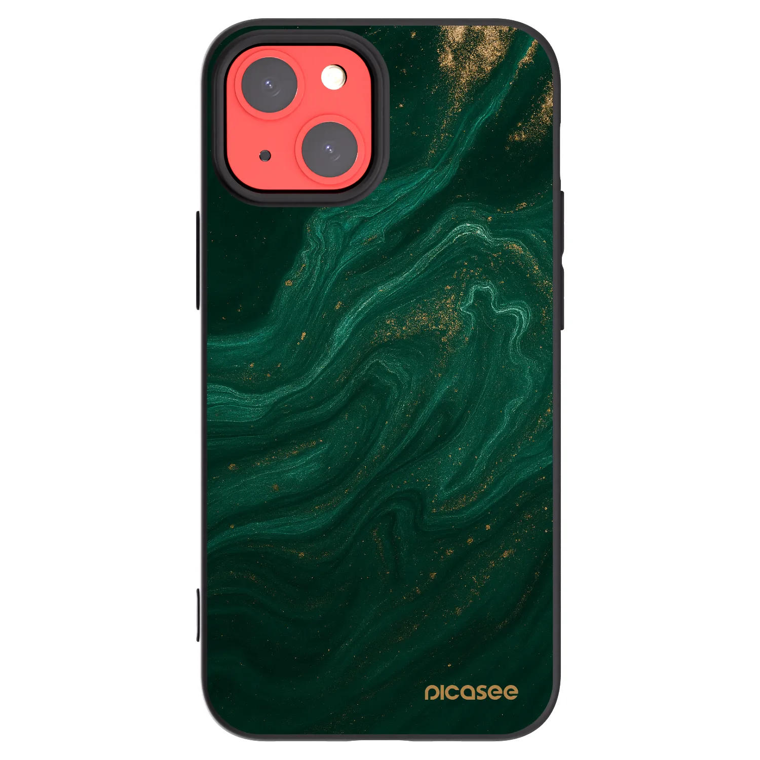Picasee Apple iPhone 13 mini Hülle - Schwarzes Silikon - Green