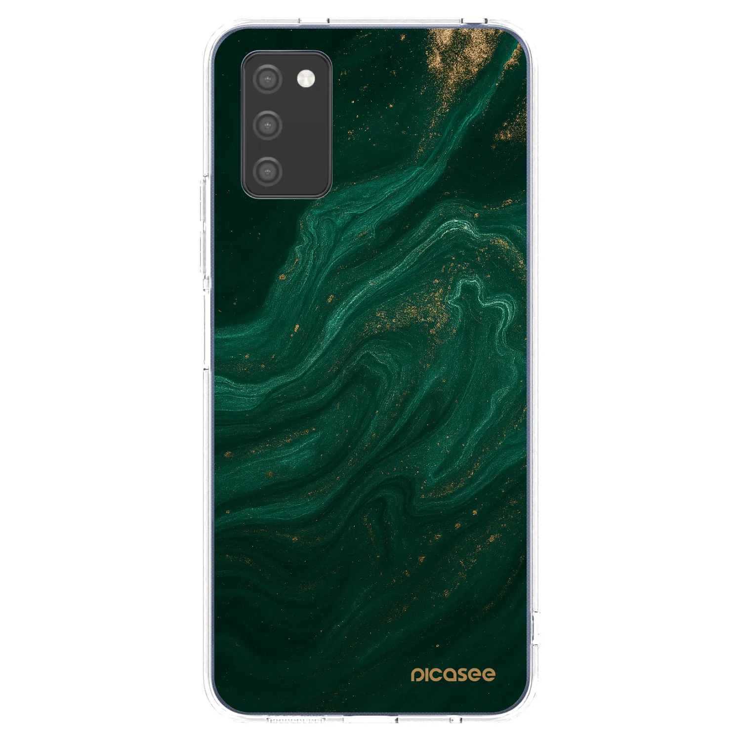 Picasee Samsung Galaxy A02s A025G Hülle - Transparentes Silikon - Green