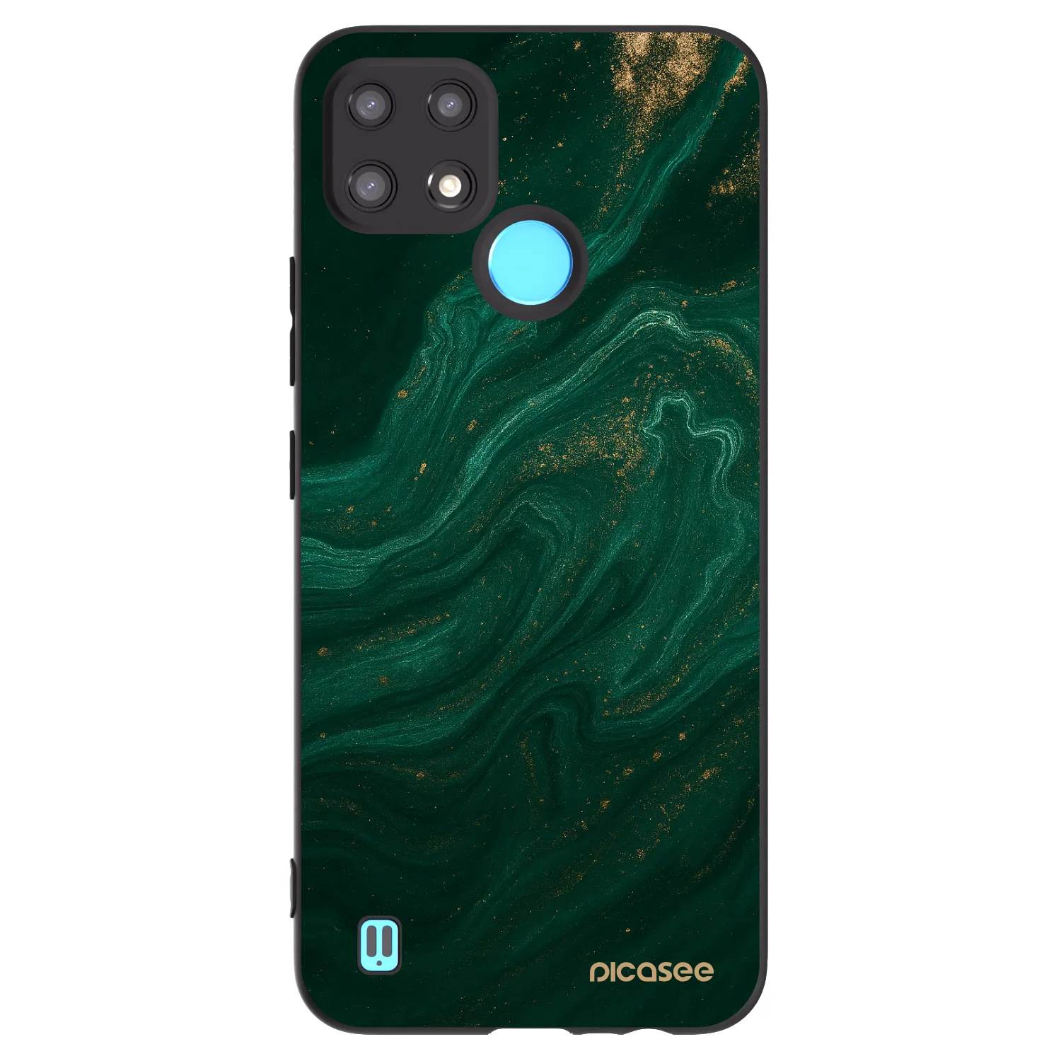 Picasee Realme C21 Hülle - Schwarzes Silikon - Green