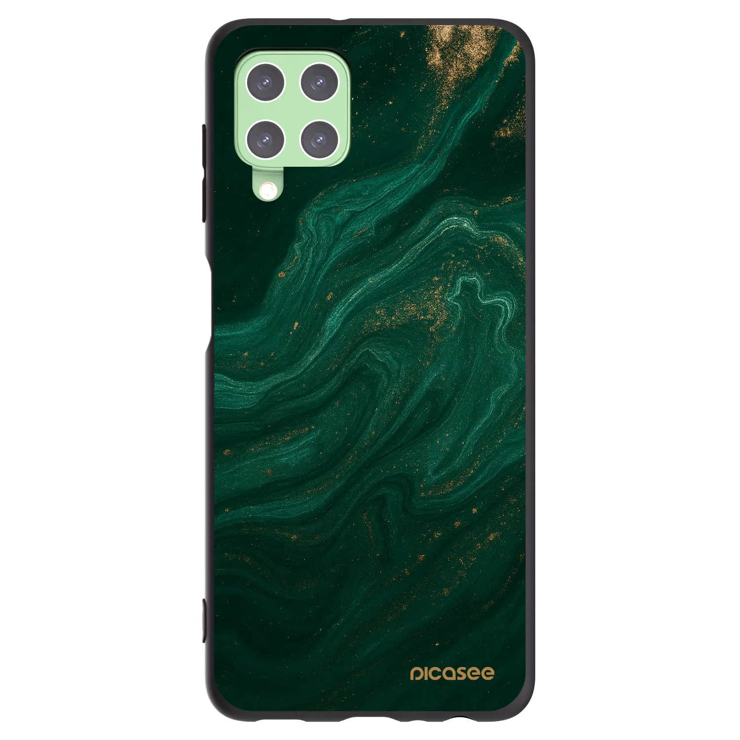 Picasee Samsung Galaxy A22 A225F 4G Hülle - Schwarzes Silikon - Green