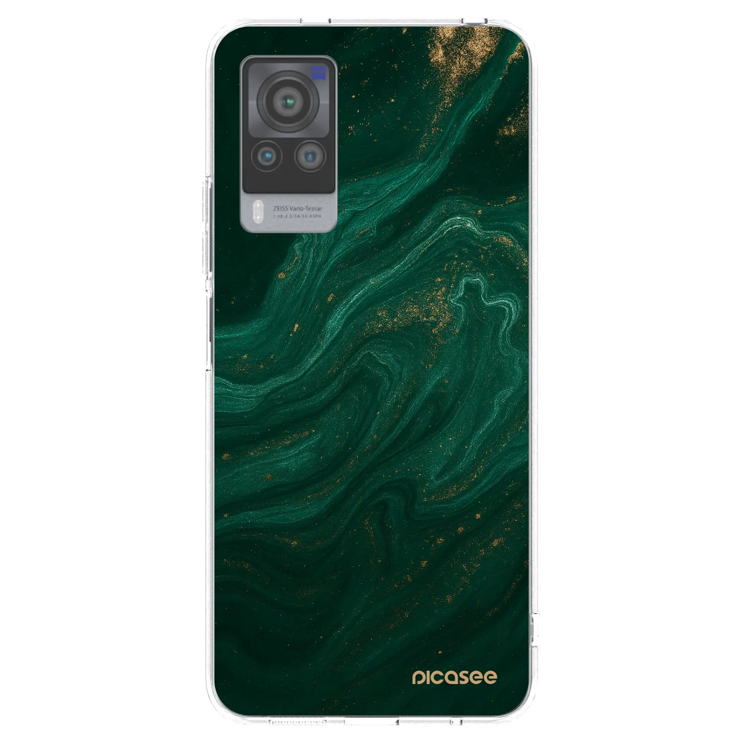 Picasee Vivo X60 Pro 5G Hülle - Transparentes Silikon - Green