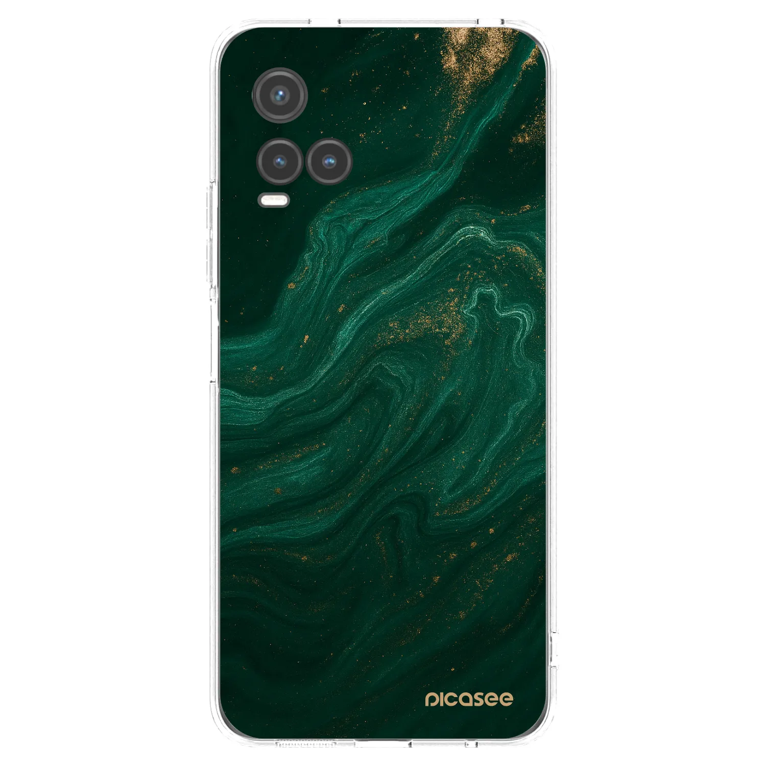 Picasee Vivo Y33s Hülle - Transparentes Silikon - Green