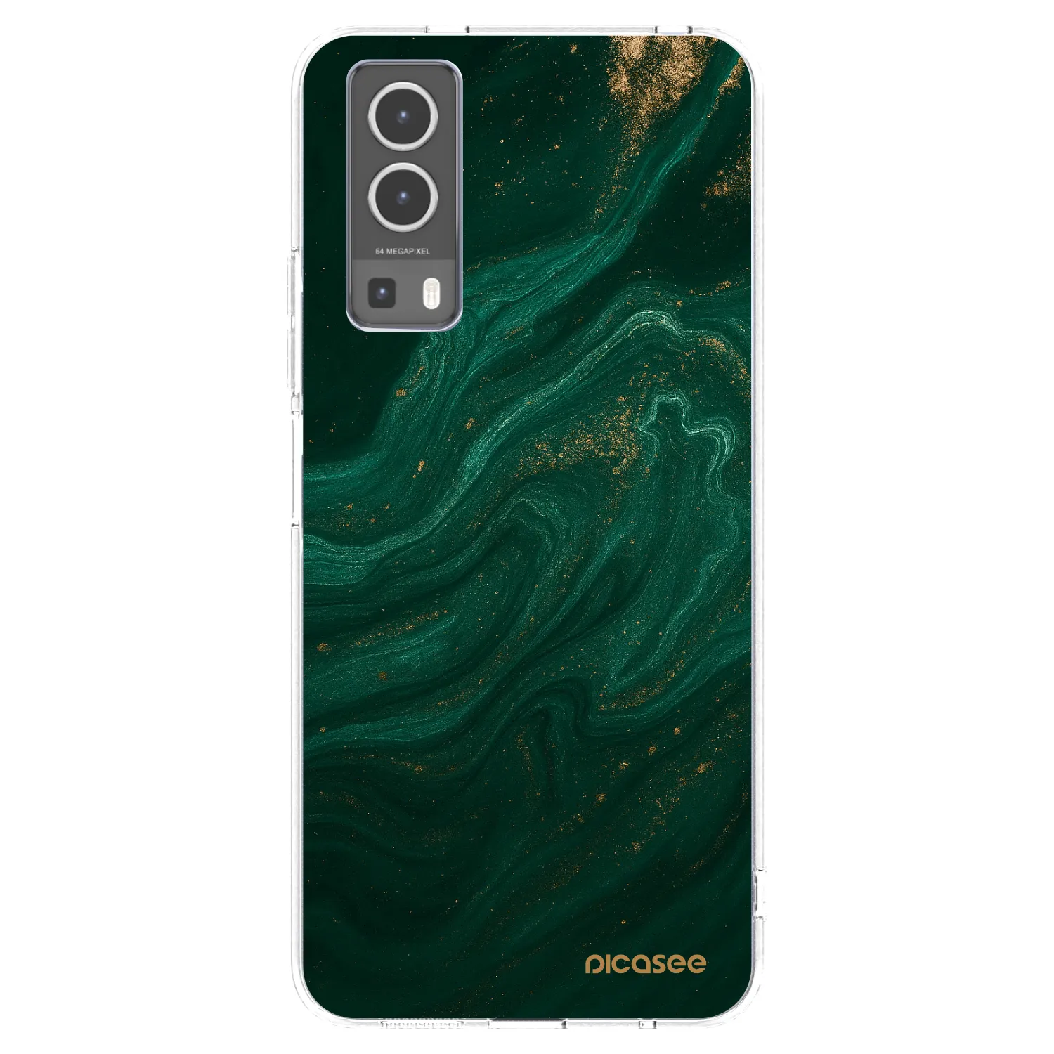 Picasee Vivo Y72 5G Hülle - Transparentes Silikon - Green