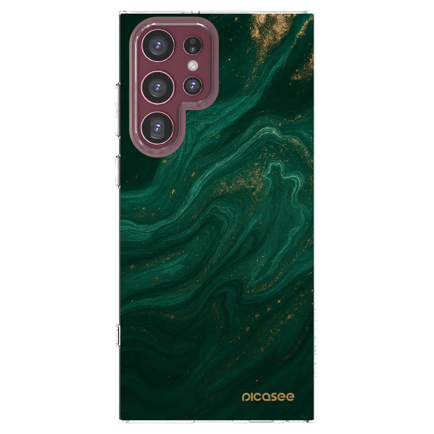Picasee Samsung Galaxy S22 Ultra 5G Hülle - Transparentes Silikon - Green