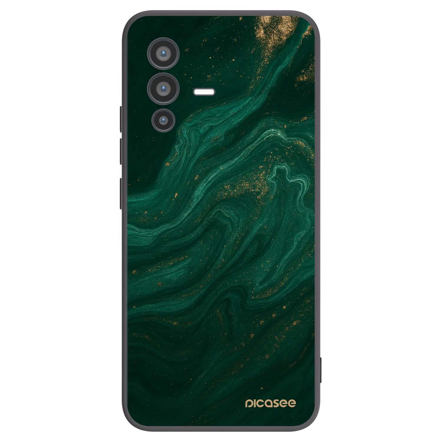 Picasee Vivo V23 5G Hülle - Schwarzes Silikon - Green