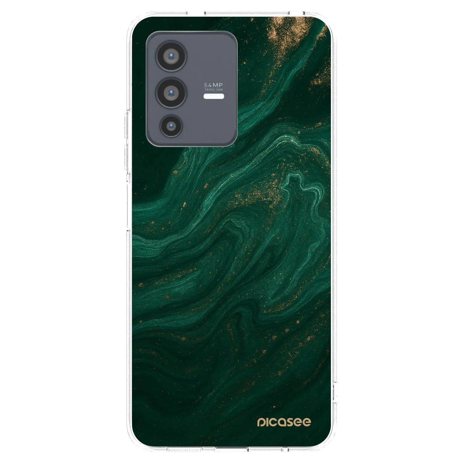 Picasee Vivo V23 5G Hülle - Transparentes Silikon - Green