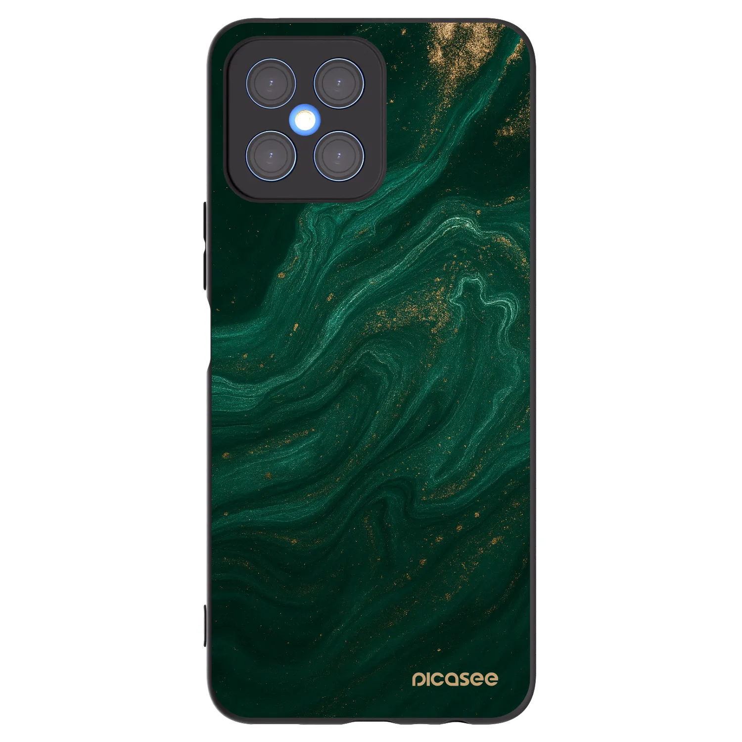 Picasee Honor X8 4G Hülle - Schwarzes Silikon - Green