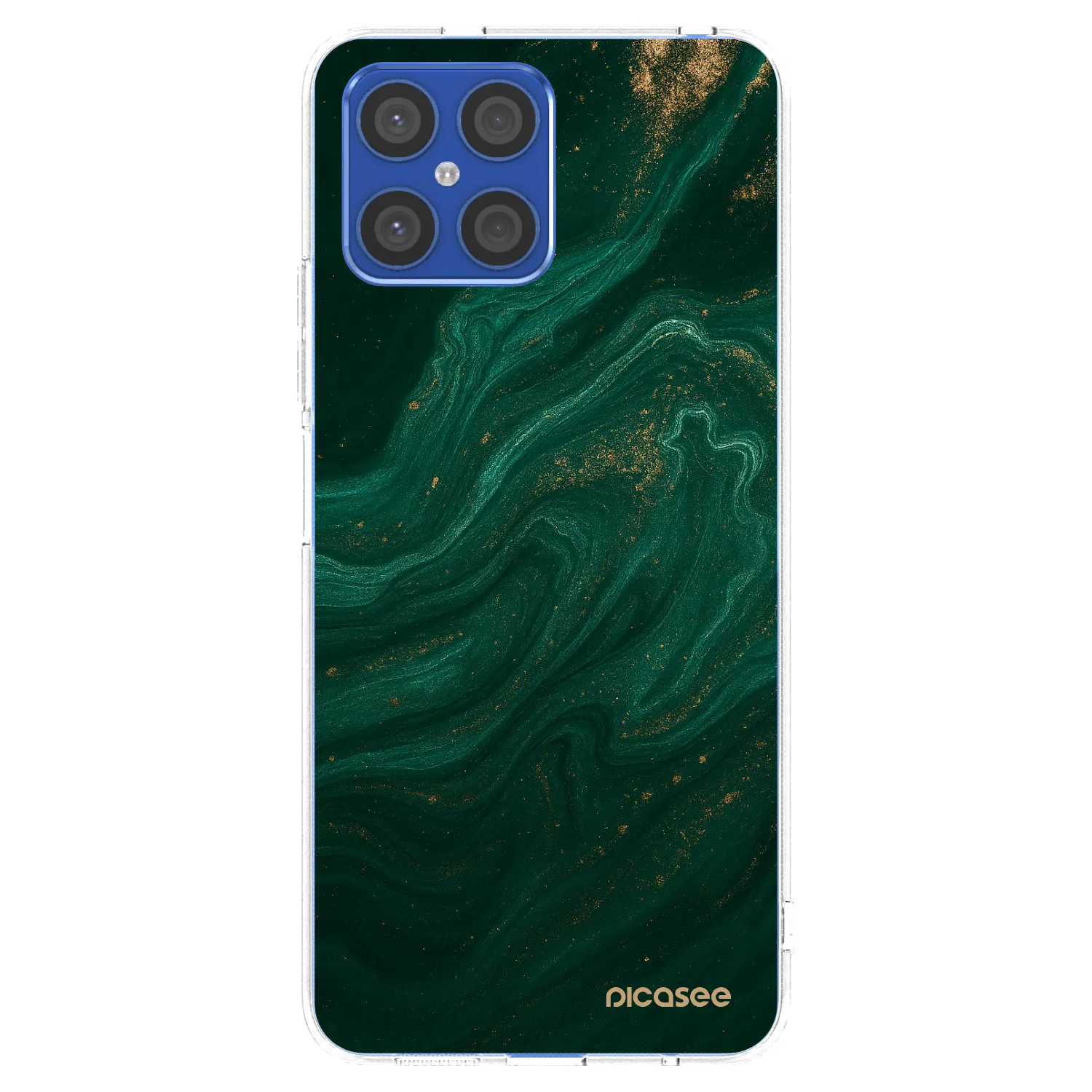 Picasee Honor X8 4G Hülle - Transparentes Silikon - Green