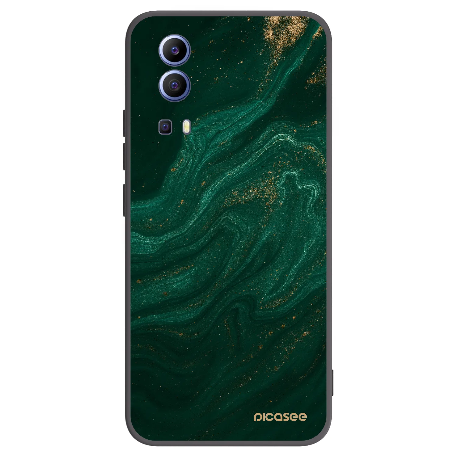 Picasee Vivo Y52 5G Hülle - Schwarzes Silikon - Green