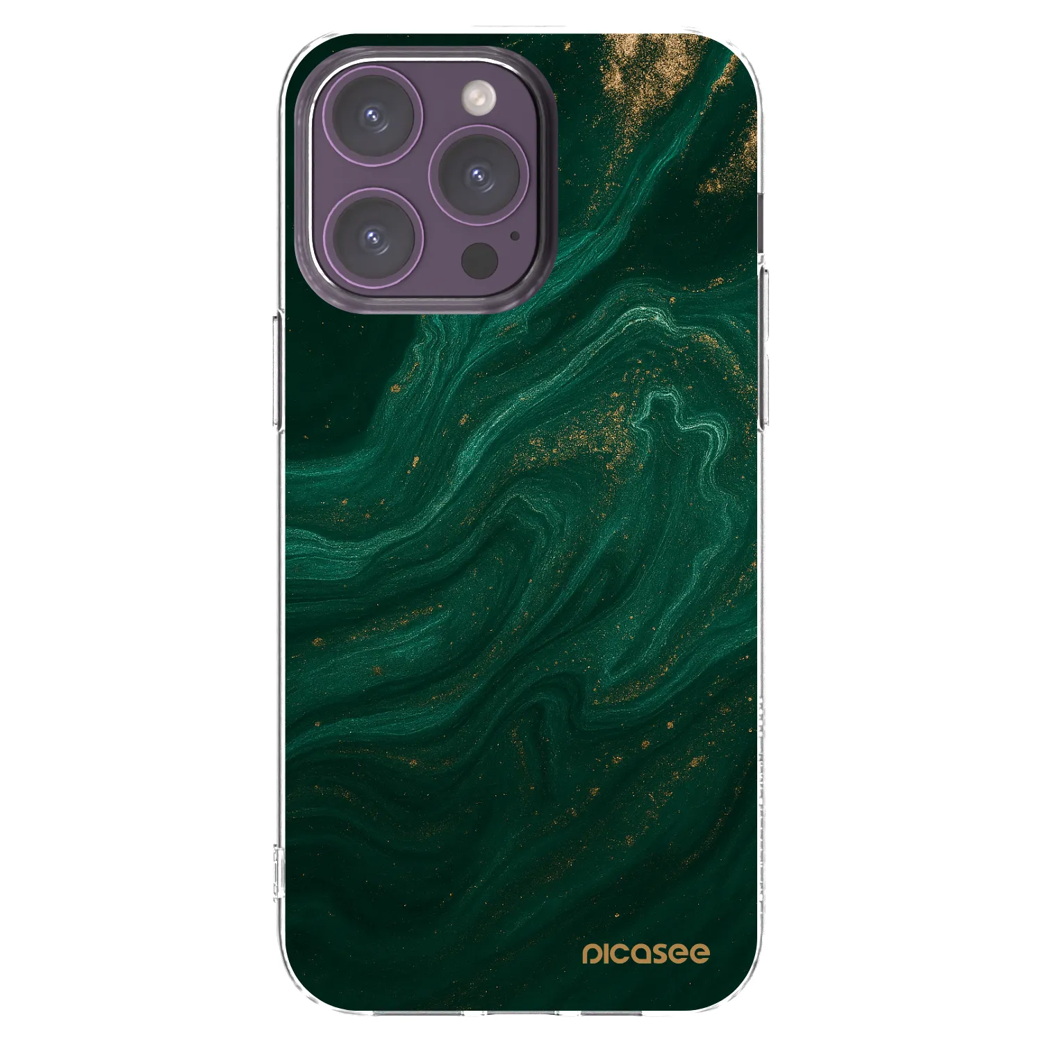 Picasee Apple iPhone 14 Pro Max Hülle - Transparentes Silikon - Green