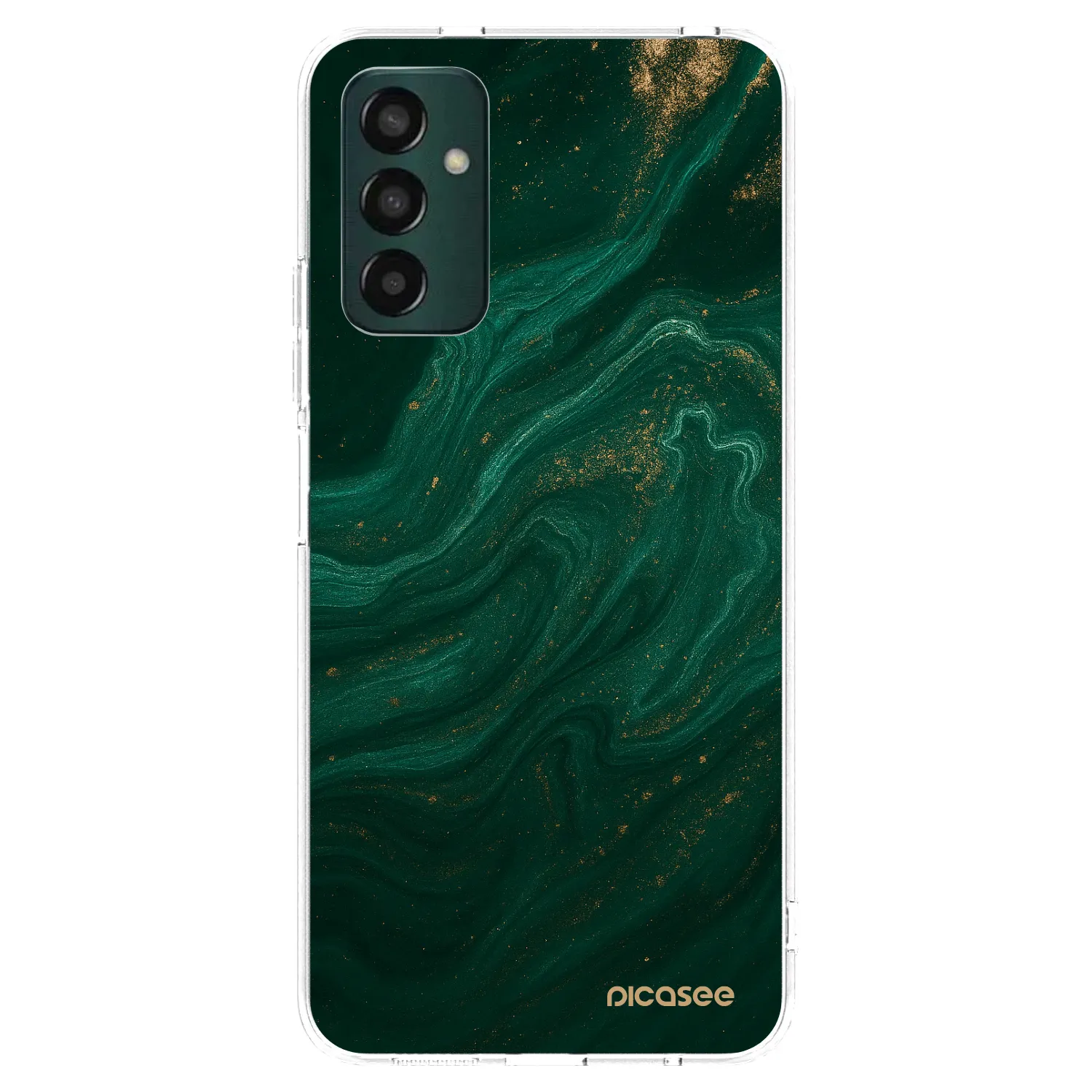 Picasee Samsung Galaxy M13 M135F Hülle - Transparentes Silikon - Green