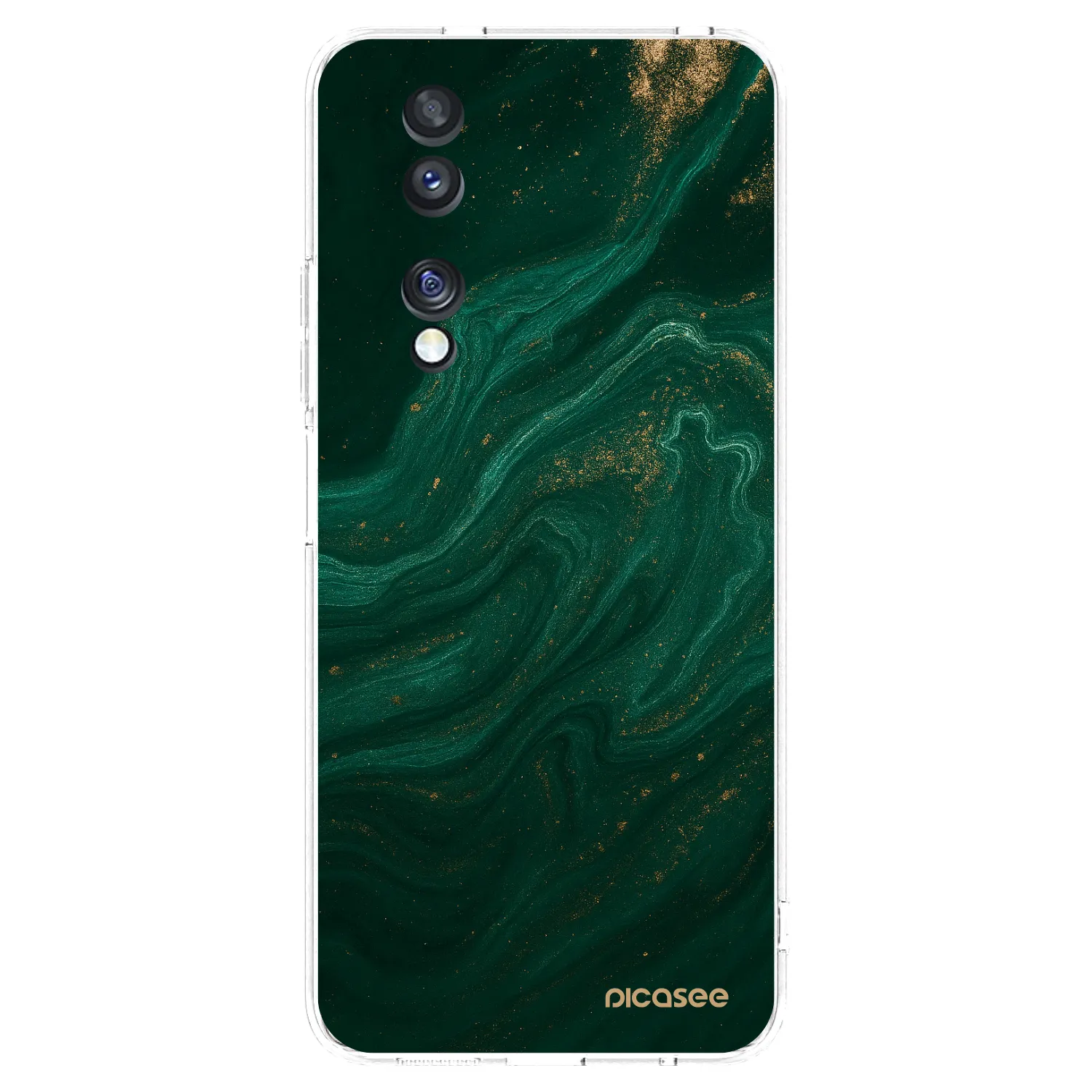 Picasee Honor 70 Hülle - Transparentes Silikon - Green
