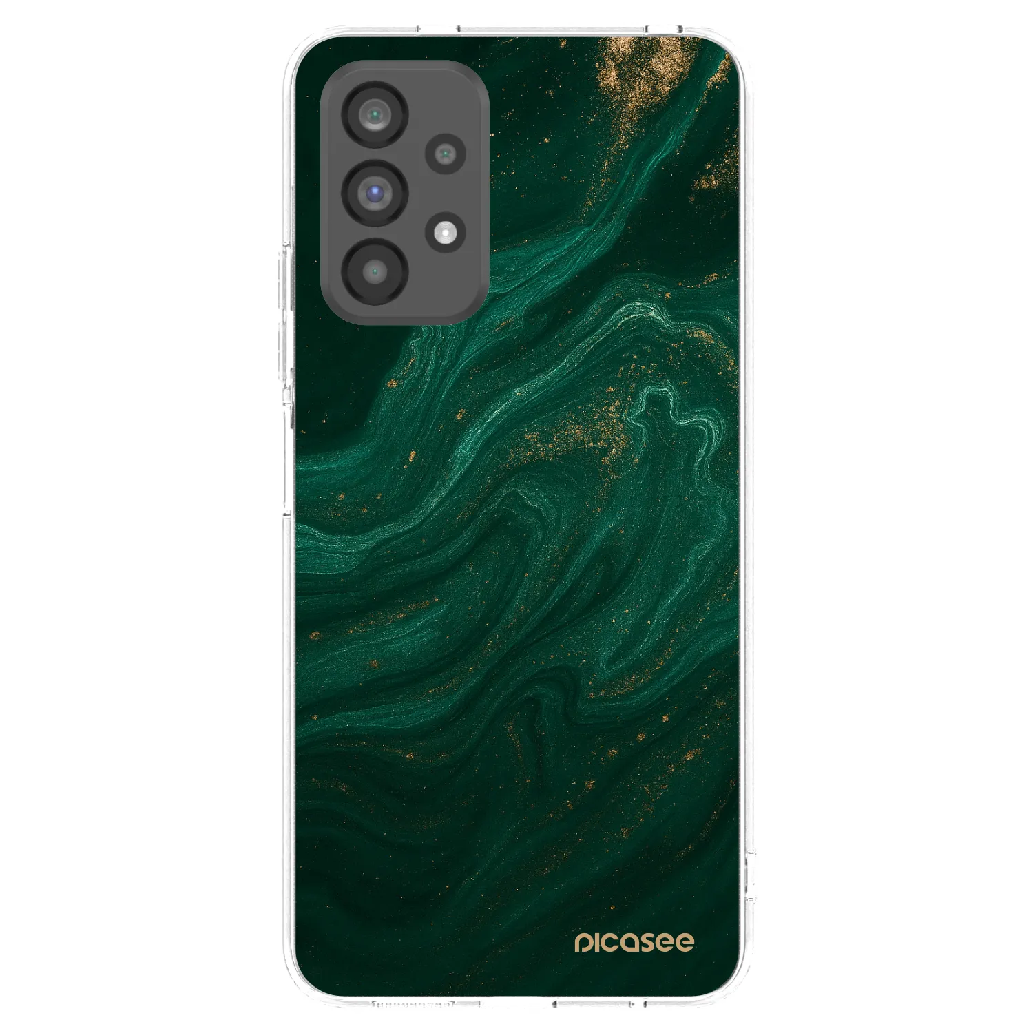 Picasee Samsung Galaxy A73 5G Hülle - Transparentes Silikon - Green