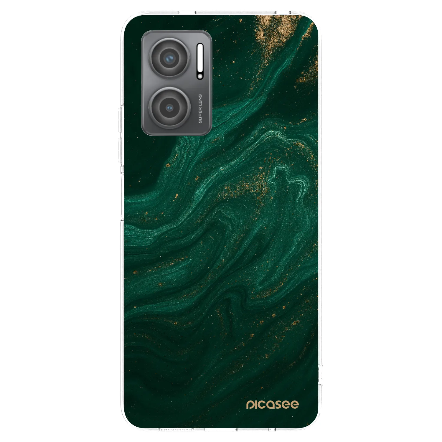 Picasee Xiaomi Redmi 10 5G Hülle - Transparentes Silikon - Green