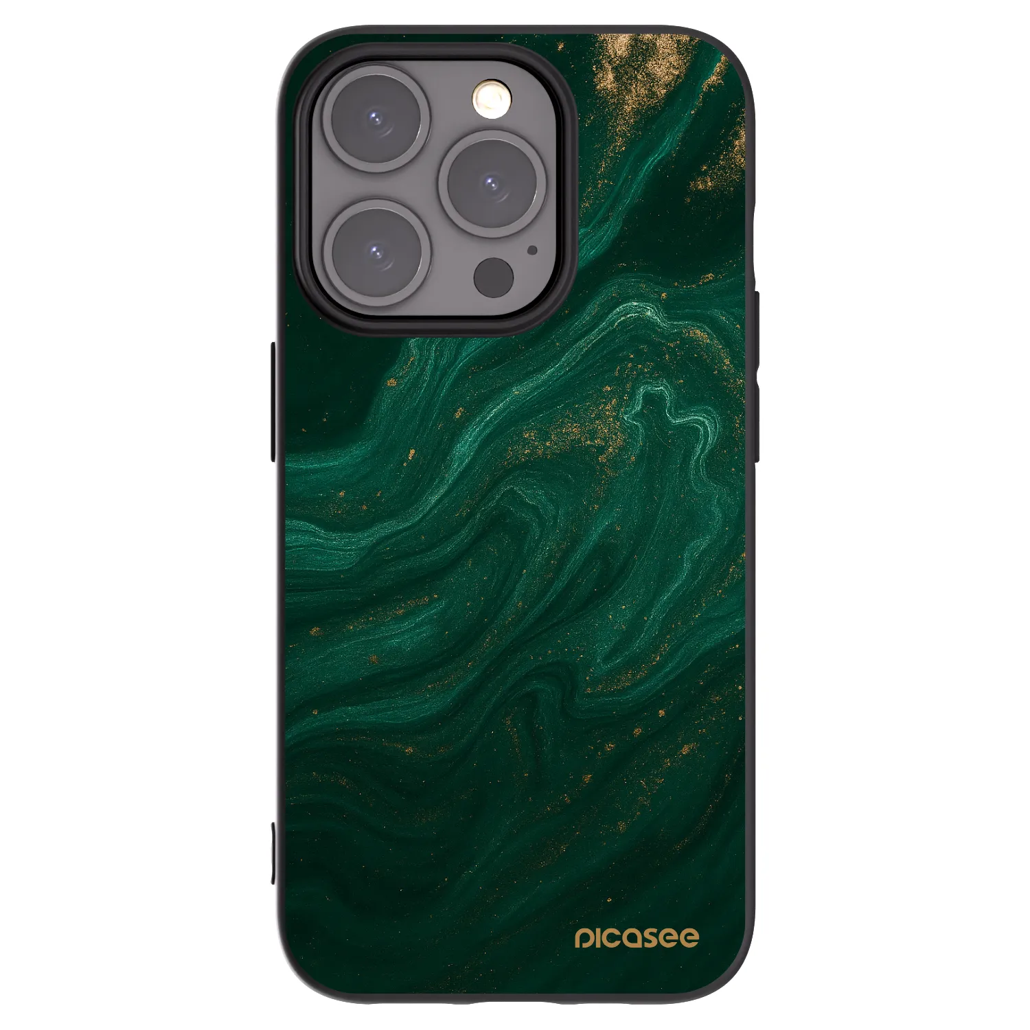 Picasee Apple iPhone 15 Pro Hülle - Schwarzes Silikon - Green