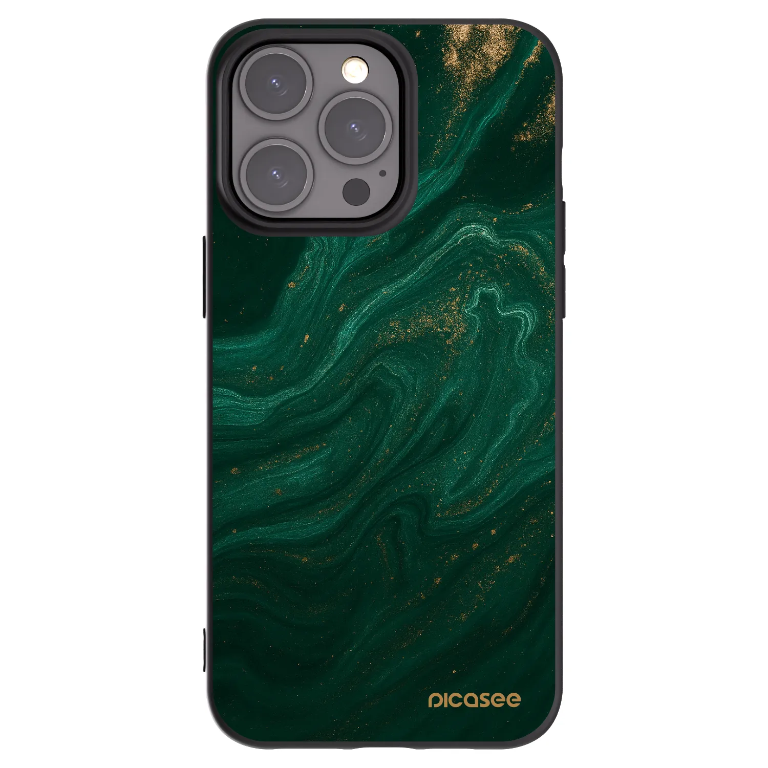 Picasee Apple iPhone 15 Pro Max Hülle - Schwarzes Silikon - Green