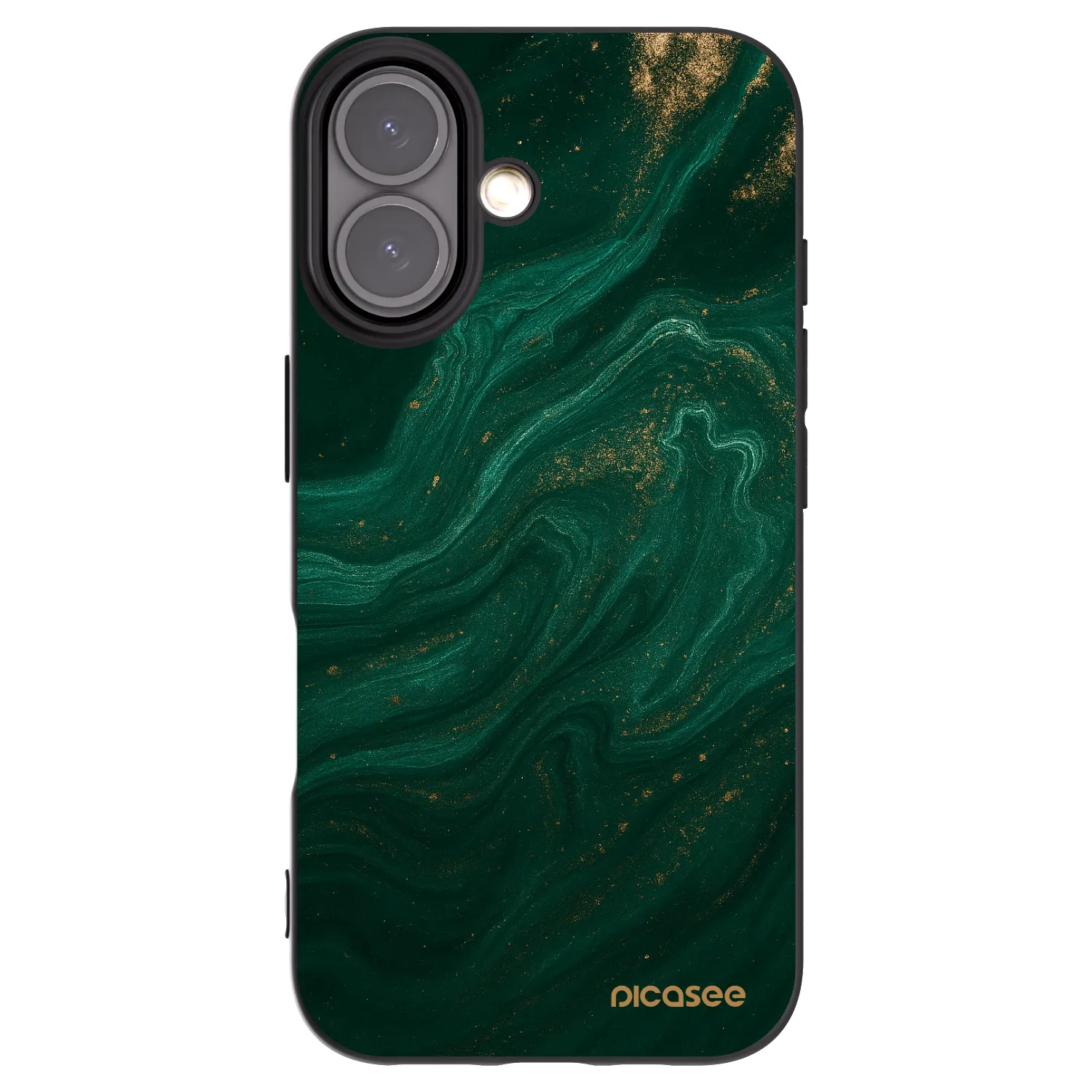 Picasee Apple iPhone 16 Hülle - Schwarzes Silikon - Green
