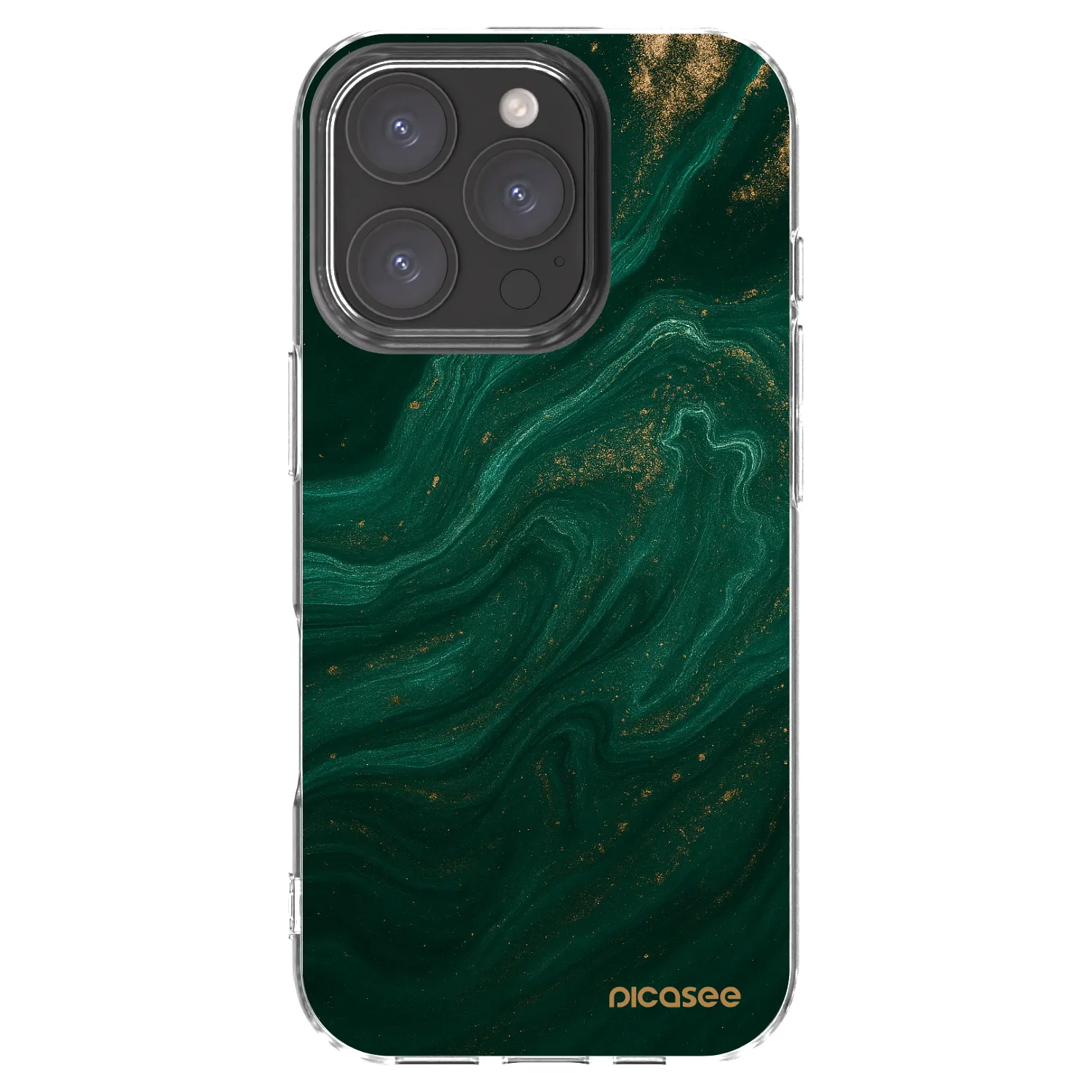 Picasee Apple iPhone 16 Pro Hülle - Transparentes Silikon - Green
