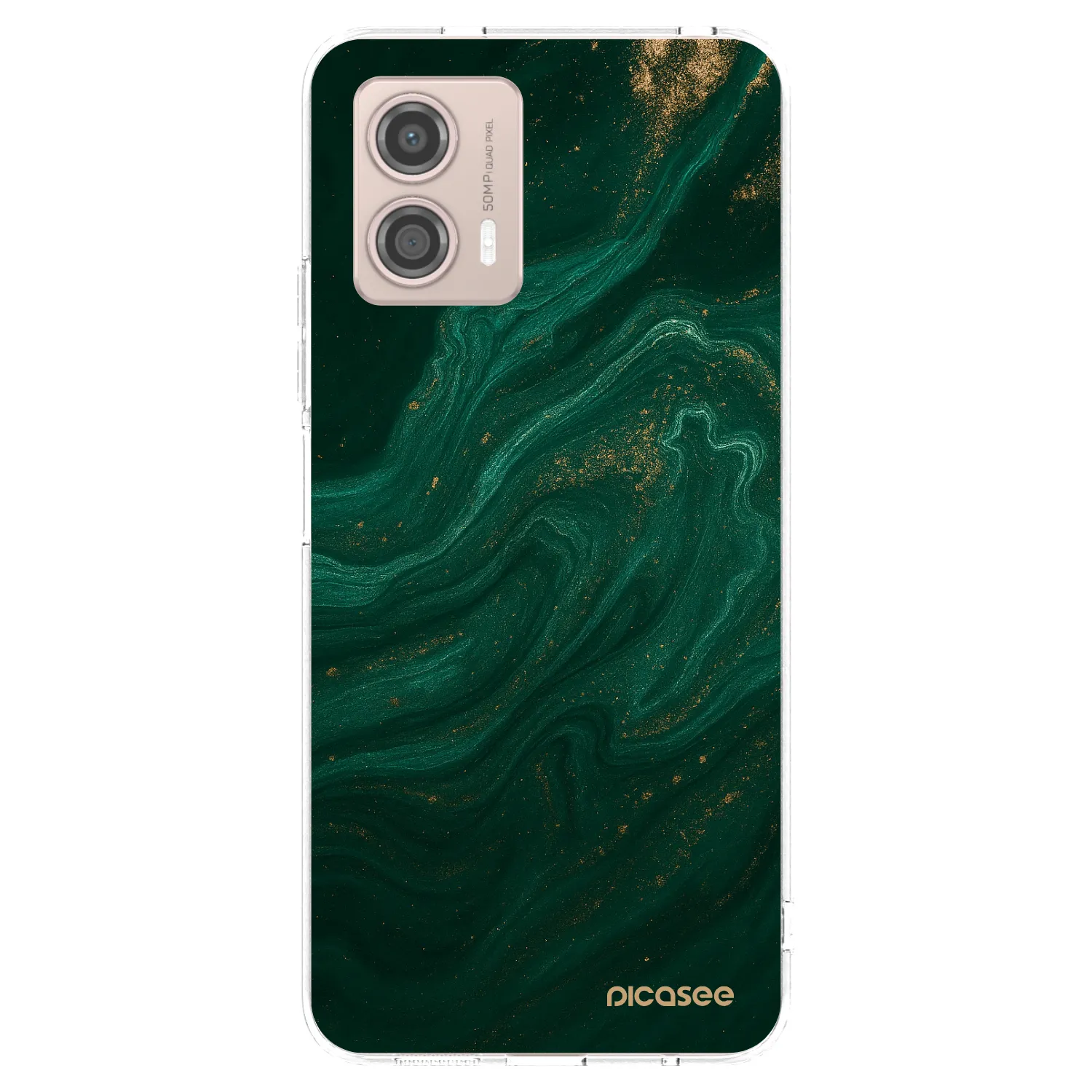 Picasee Motorola Moto G53 5G Hülle - Transparentes Silikon - Green