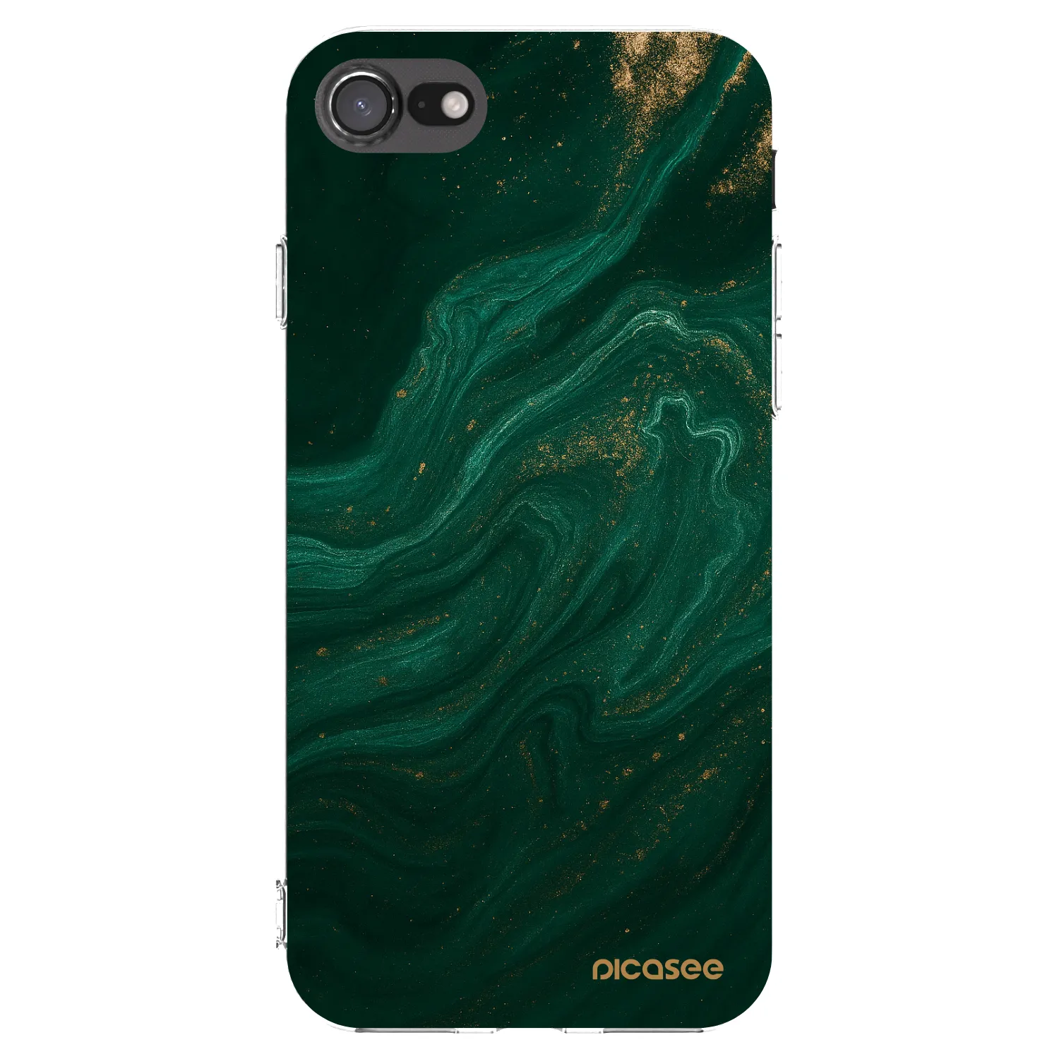 Picasee Apple iPhone 7 Hülle - Transparentes Silikon - Green